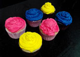 Cupcake com Buttercream Neon